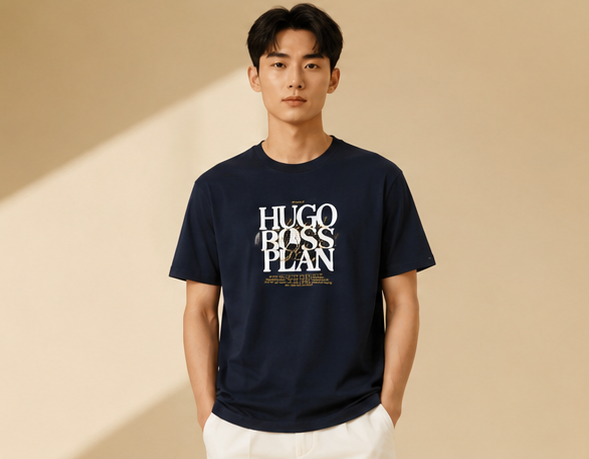 Camiseta Hugo Boss Plan azul navy